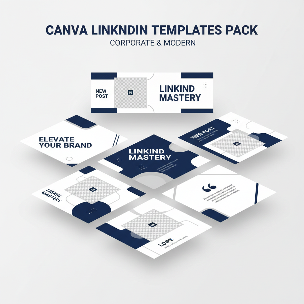 Canva LinkedIn Templates Pack — 20 Professional Post & Banner Designs