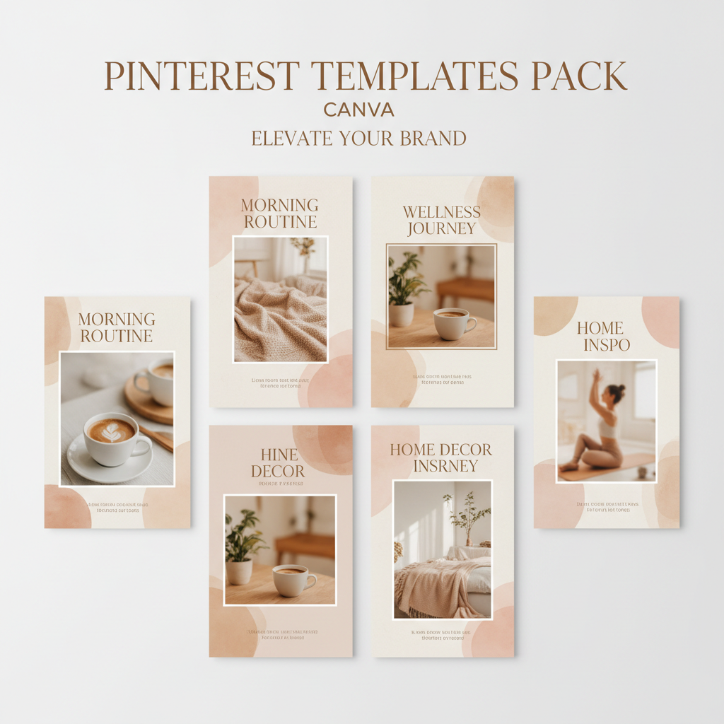 Canva Pinterest Templates Pack — 20 Pin Designs