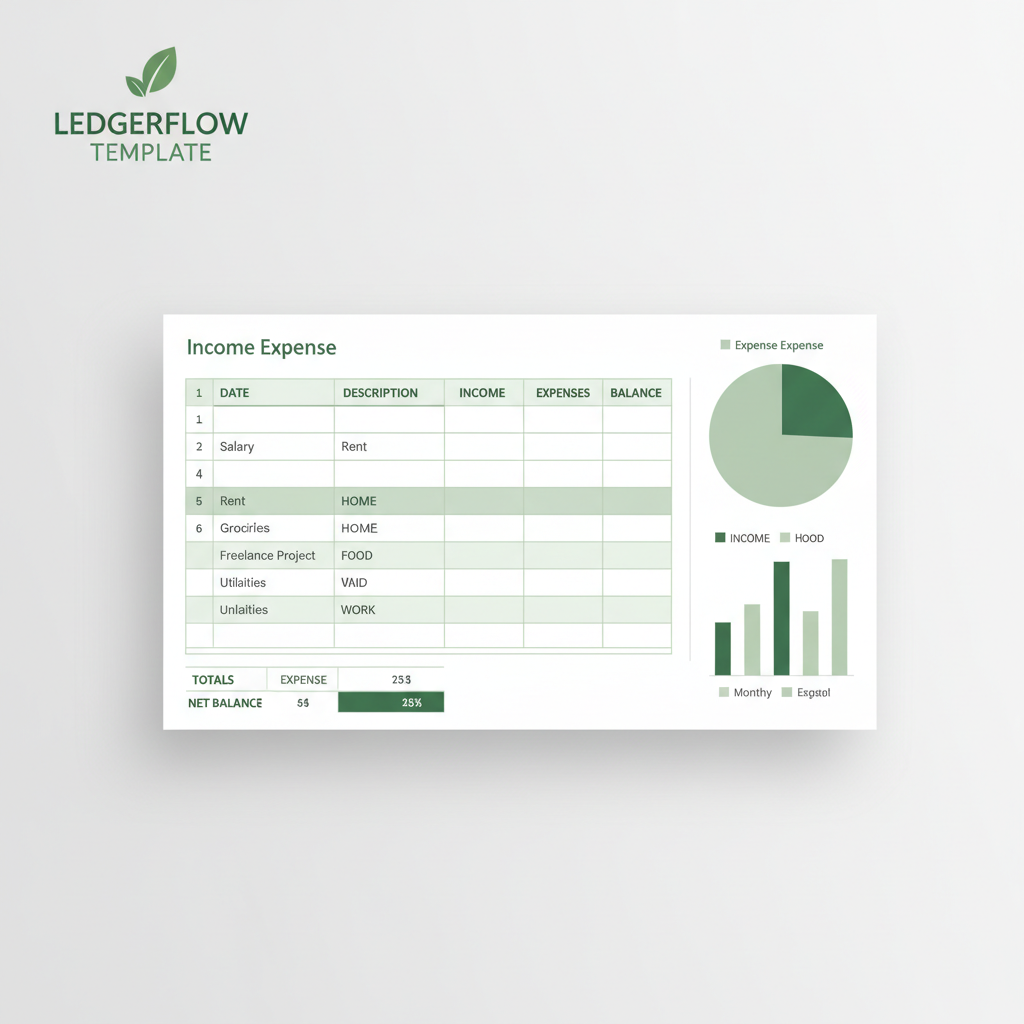 Small Business Ledger Template — Income & Expense Tracker