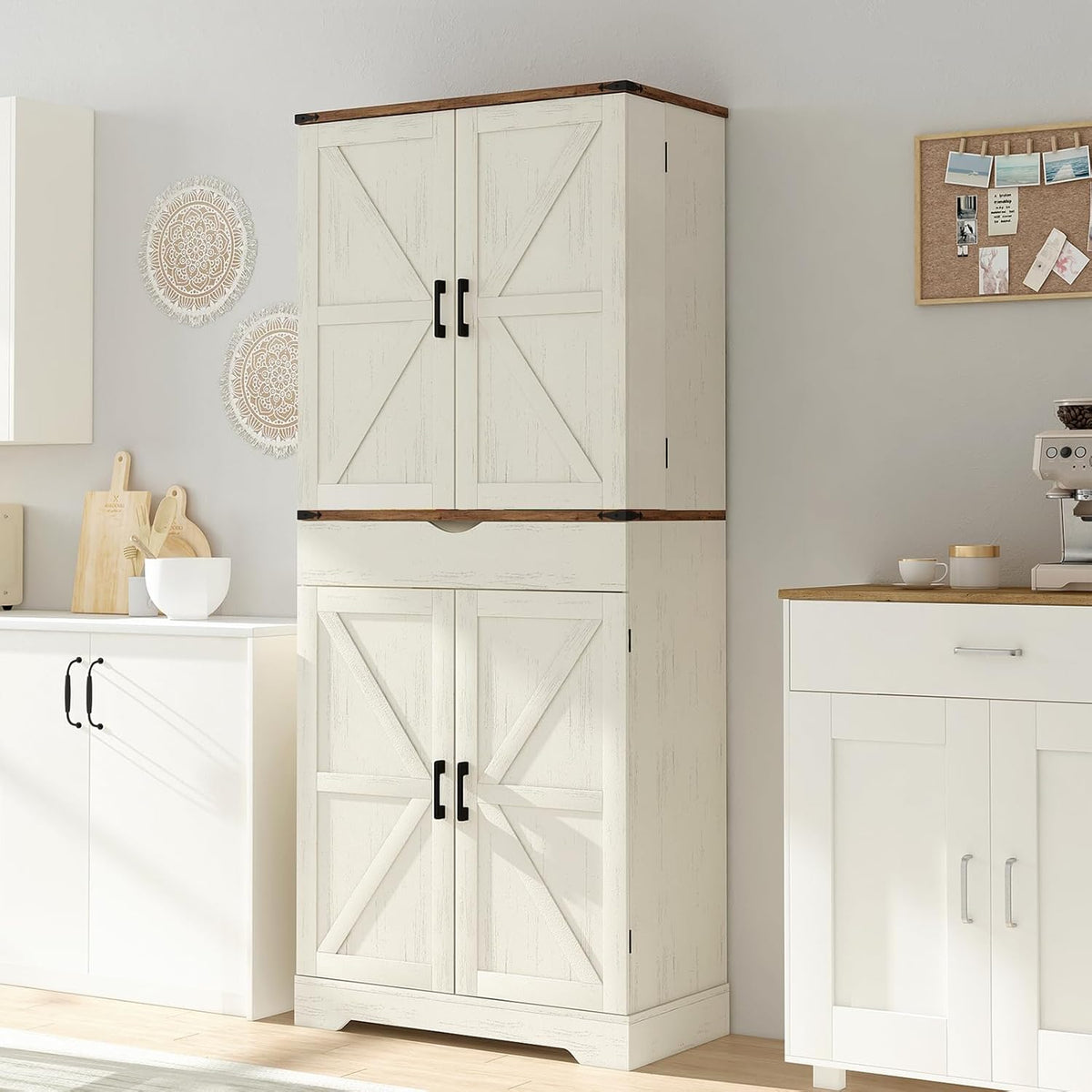 72'' Tall Kitchen Storage Pantry Cabinet -Yanosaku