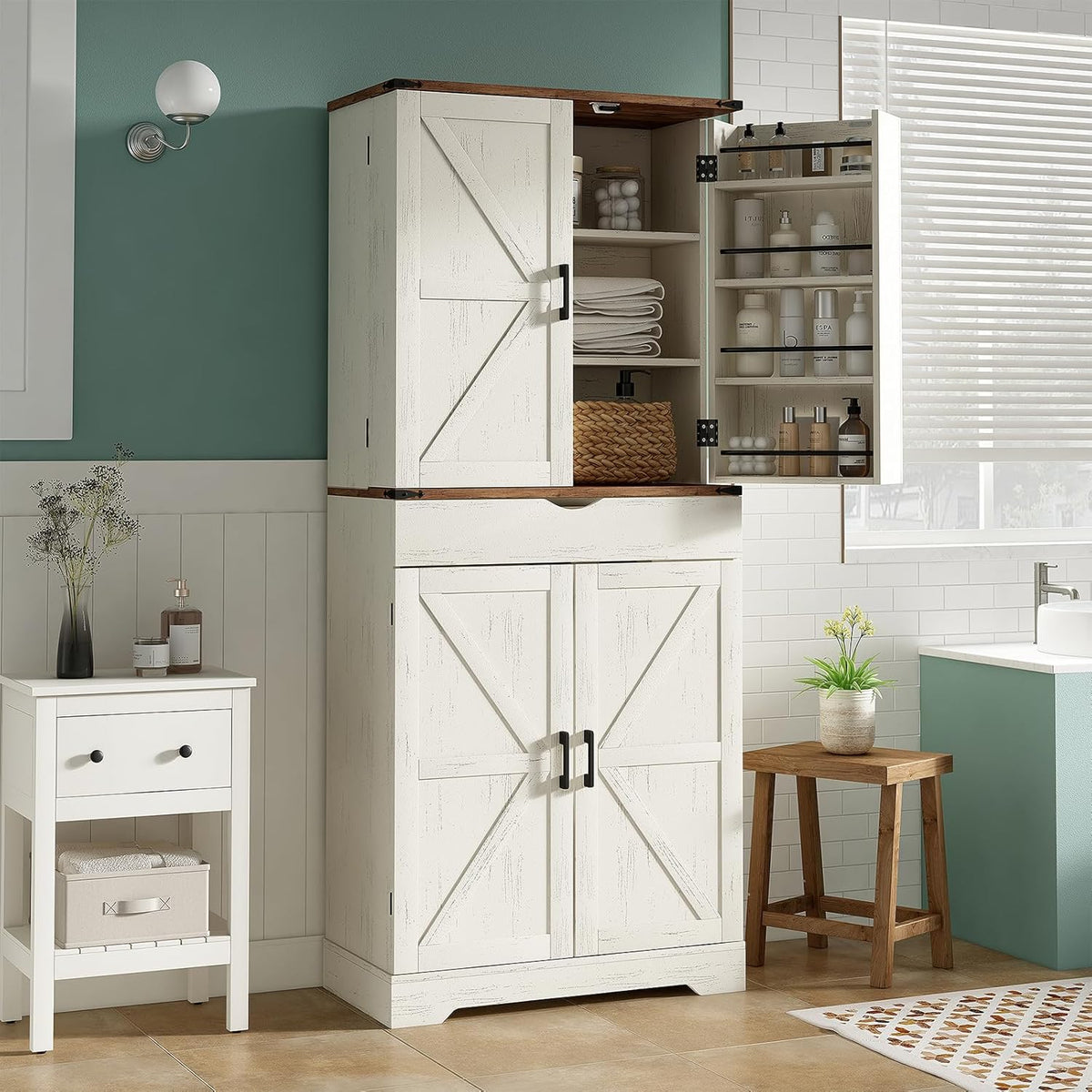72'' Tall Kitchen Storage Pantry Cabinet -Yanosaku
