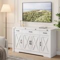 15"–30" Expandable Sideboard with 3 Drawers, White - Yanosaku